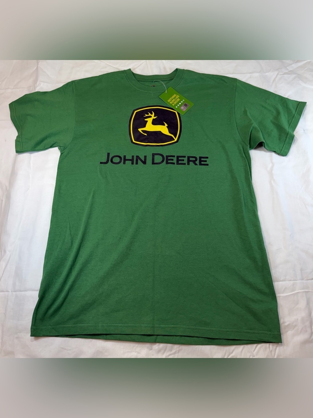 John Deere Green Short Sleeve Logo Tee with Yellow Emblem NWT